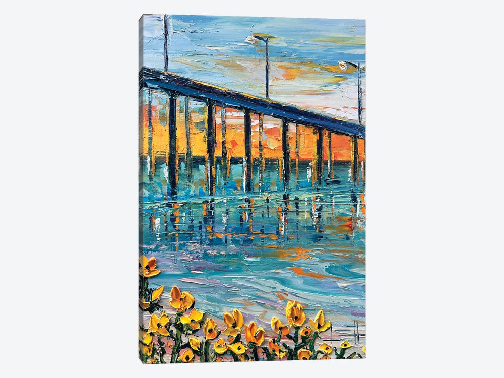 Ocean Beach Pier San Diego by Lisa Elley 1-piece Canvas Print