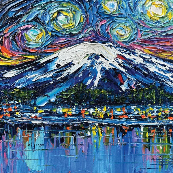 Lisa Elley: Gogh To The Mountains - Bear Mountain Valley California by Lisa Elley