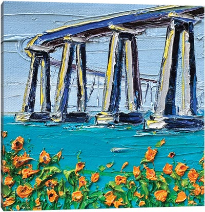 Coronado Bridge San Diego Canvas Art Print - Lisa Elley