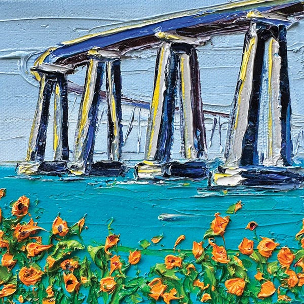 Lisa Elley: Coronado Bridge San Diego by Lisa Elley