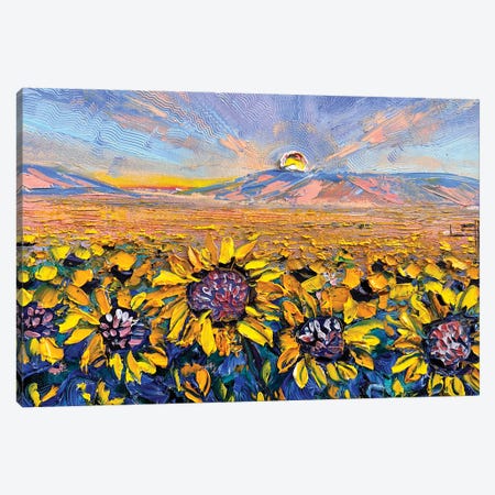 Sunflower Superbloom Canvas Print #LEL767} by Lisa Elley Canvas Wall Art