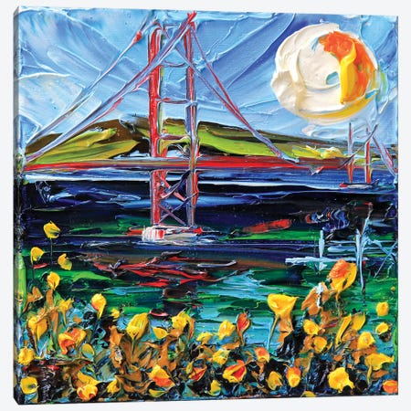 Golden Gate Bridge Memory Canvas Print #LEL76} by Lisa Elley Canvas Art