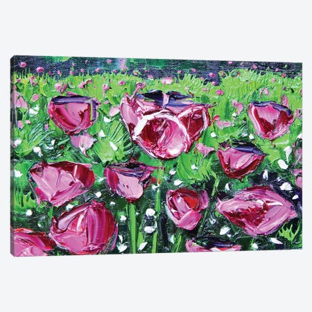 Monet's Poppies Canvas Print #LEL772} by Lisa Elley Canvas Wall Art