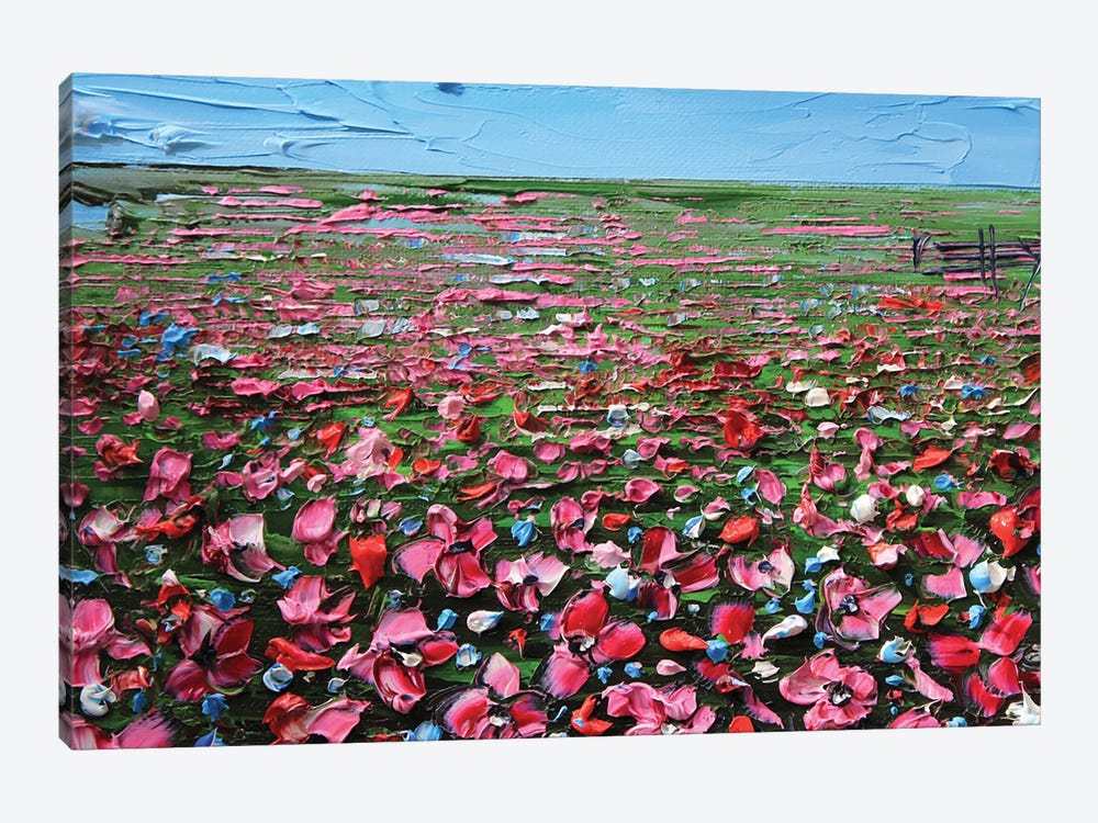 Field Of Flowers by Lisa Elley 1-piece Canvas Art