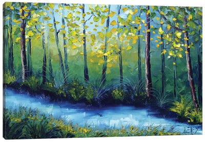 Blue River Canvas Art Print - Lakehouse Décor