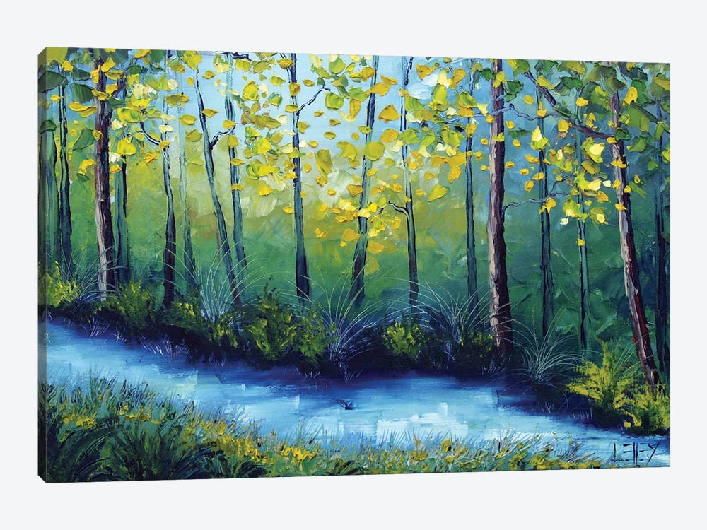 Blue River by Lisa Elley 1-piece Canvas Art Print