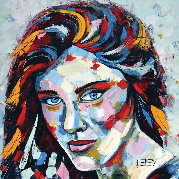 Lips: Palette Knife Portrait by Lisa Elley