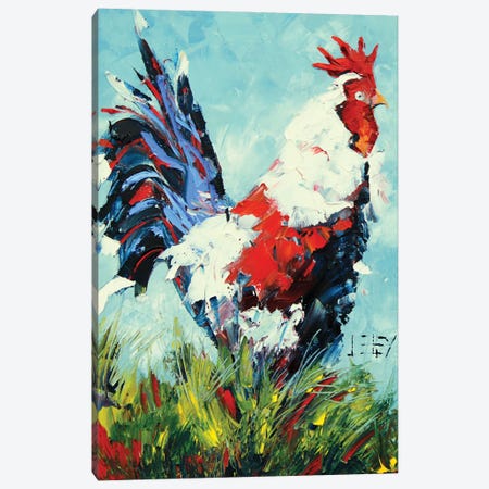 Rooster Canvas Print #LEL795} by Lisa Elley Canvas Art Print