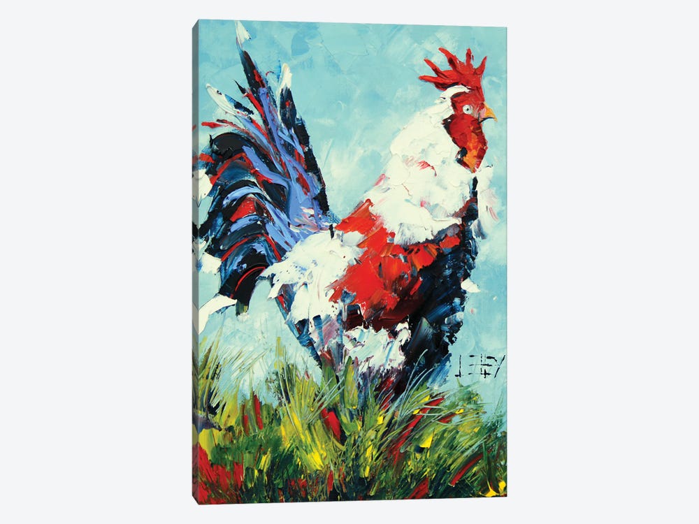 Rooster by Lisa Elley 1-piece Canvas Artwork