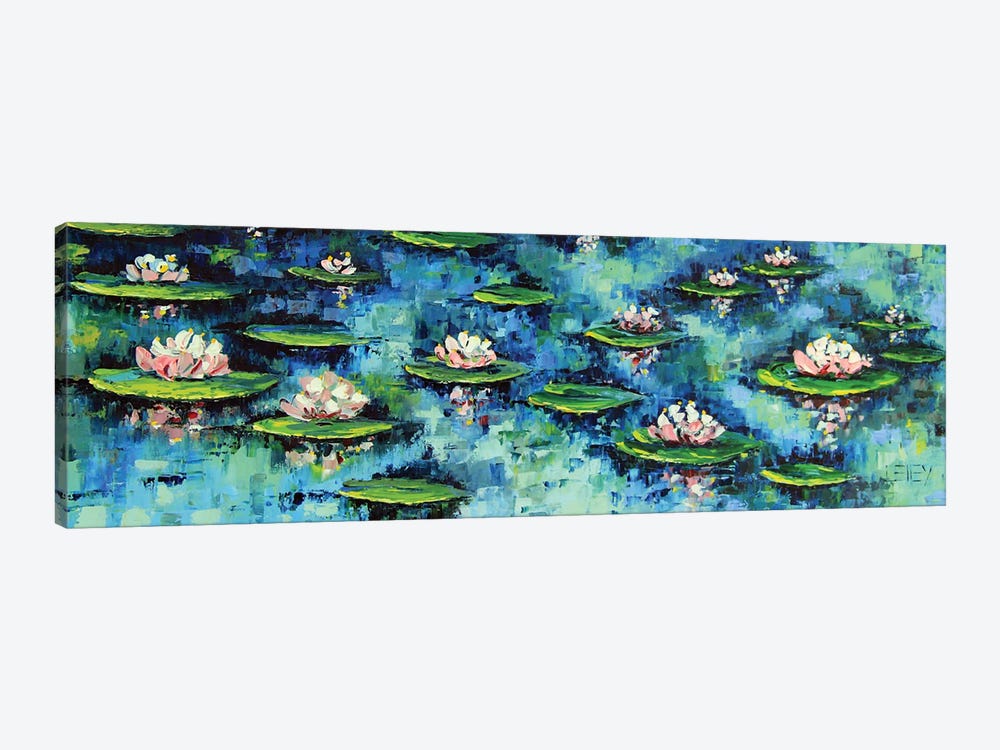 Water Lilies by Lisa Elley 1-piece Canvas Wall Art