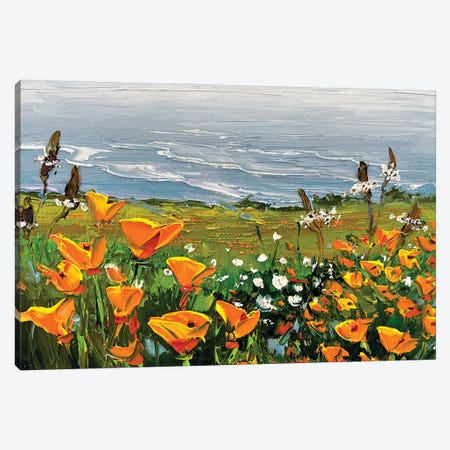 Coastal Bloom Canvas Print #LEL802} by Lisa Elley Canvas Artwork