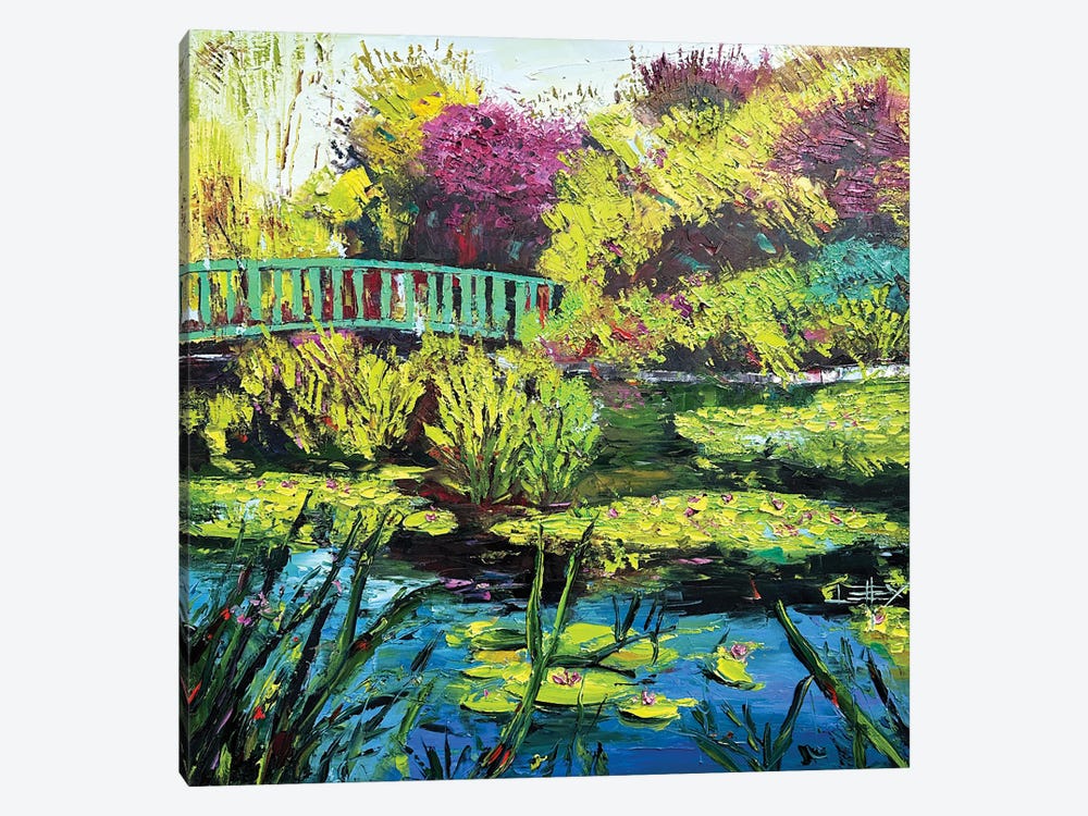 Waterlily Reflections With Monet by Lisa Elley 1-piece Art Print