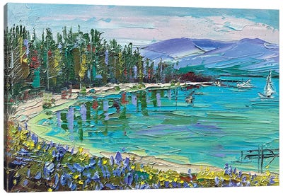 Turquoise Tahoe Canvas Art Print - Lake Art