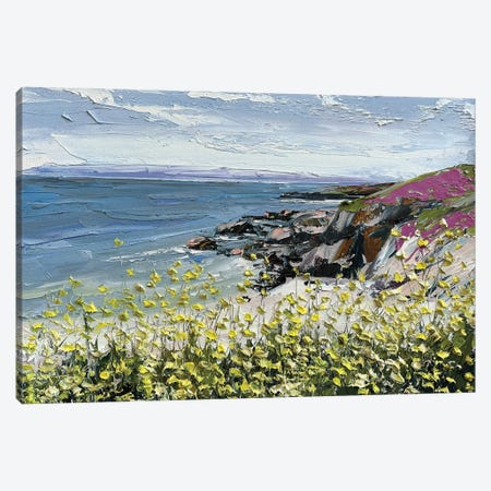 Wildflowers On The Coast Canvas Print #LEL805} by Lisa Elley Art Print