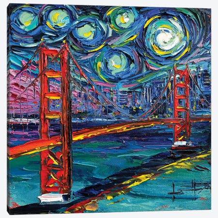 Golden Gate Skies San Francisco Canvas Print #LEL808} by Lisa Elley Canvas Art