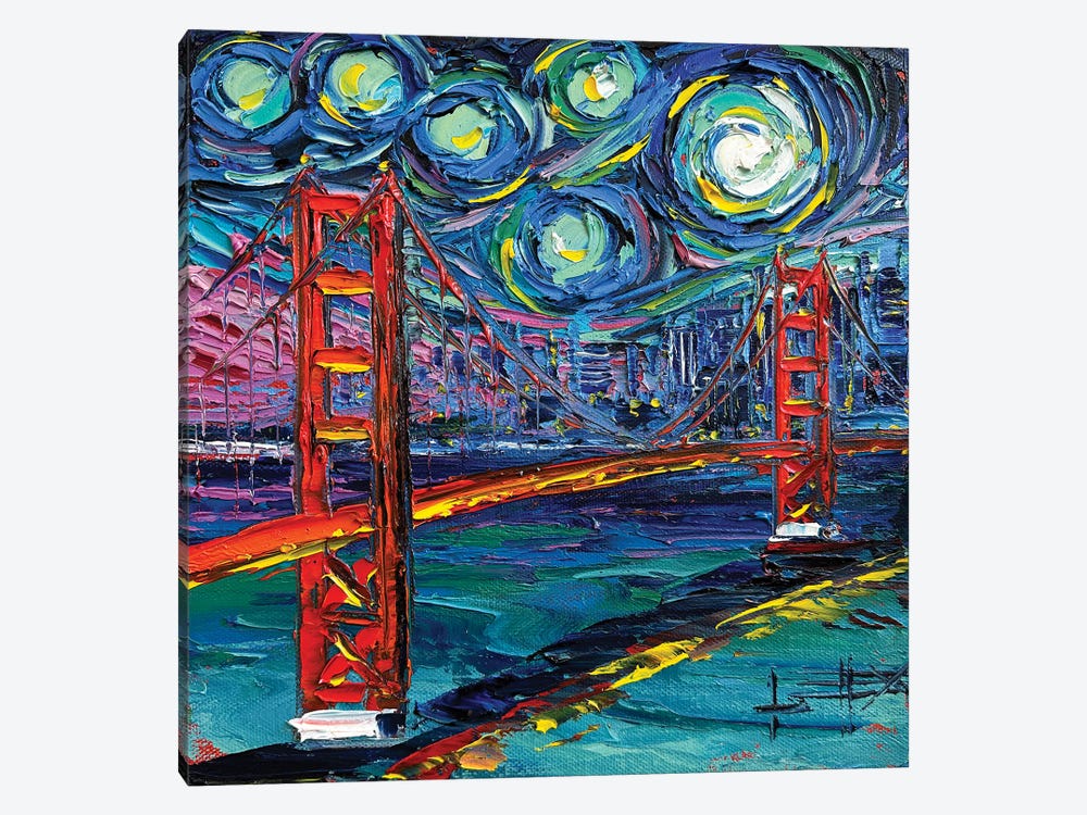 Golden Gate Skies San Francisco by Lisa Elley 1-piece Canvas Artwork