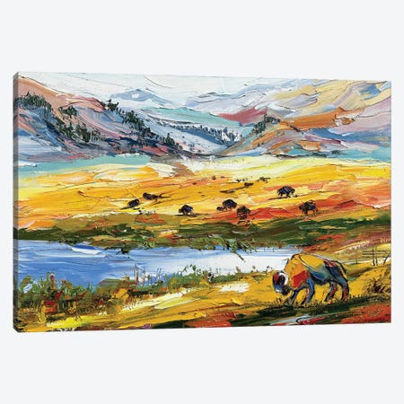 Colors Of Yellowstone Canvas Print #LEL811} by Lisa Elley Canvas Print