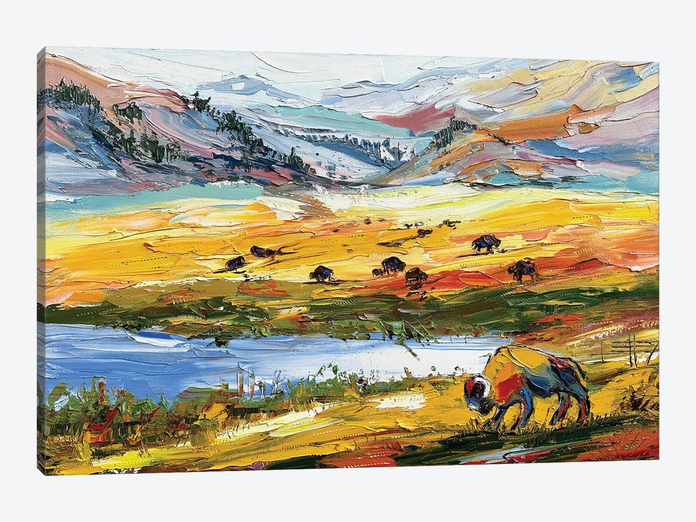 Colors Of Yellowstone by Lisa Elley 1-piece Canvas Artwork