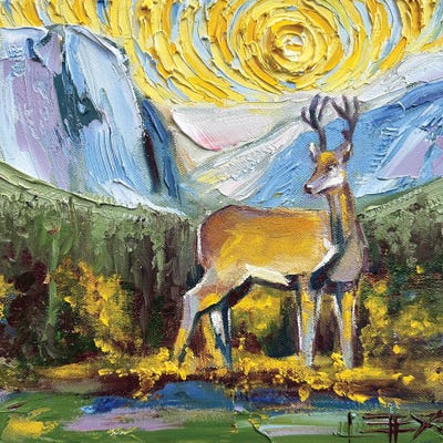 Deer At Yosemite by Lisa Elley canvas print