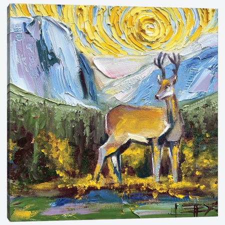 Deer At Yosemite Canvas Print #LEL813} by Lisa Elley Canvas Print