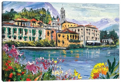 Lovely Lake Como Canvas Art Print - Lisa Elley