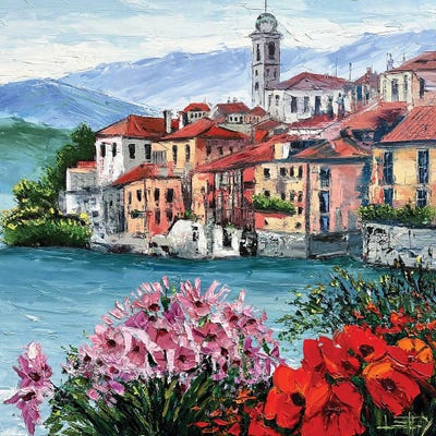 Lake Como Serenity by Lisa Elley art print