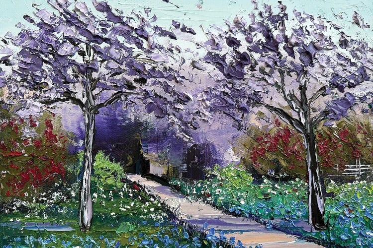 Jacarandas With Monet by Lisa Elley wall art