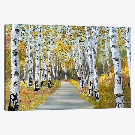 A Walk In Autumn Canvas Print #LEL823} by Lisa Elley Canvas Artwork