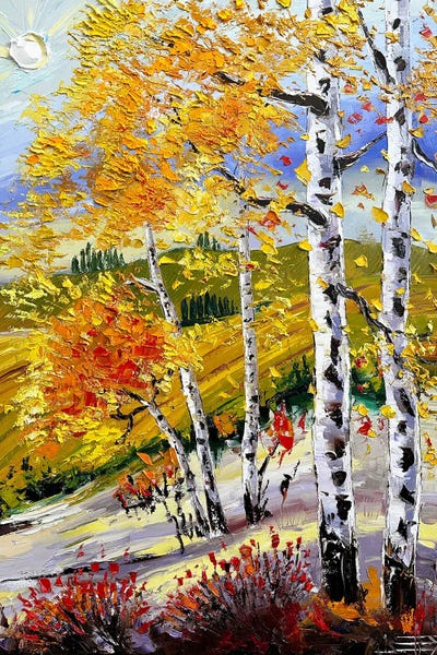 Lisa Elley: Birch And Wine II by Lisa Elley
