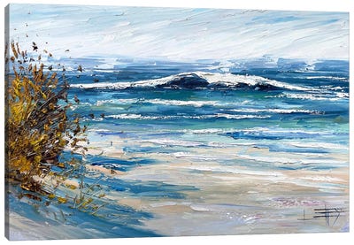 Shimmering Shores Canvas Art Print - Wave Art