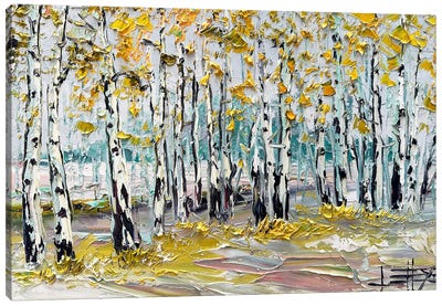 Harmony In Golden Woods Canvas Art Print - Lisa Elley