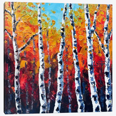 Autumn Embrace Canvas Print #LEL837} by Lisa Elley Canvas Artwork