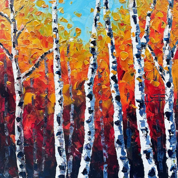 Finger Painting: Autumn Embrace by Lisa Elley