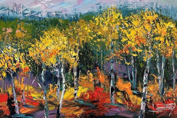Aspen Trees | Birch Trees: Fall Serenity by Lisa Elley