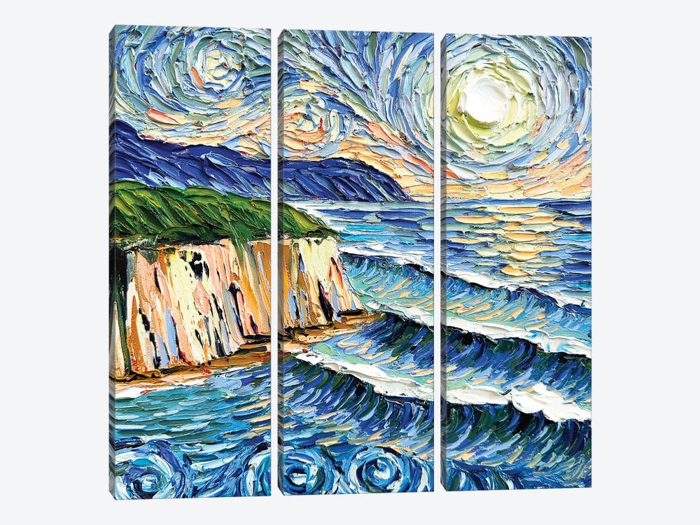 Van Gogh's Coast by Lisa Elley 3-piece Canvas Print
