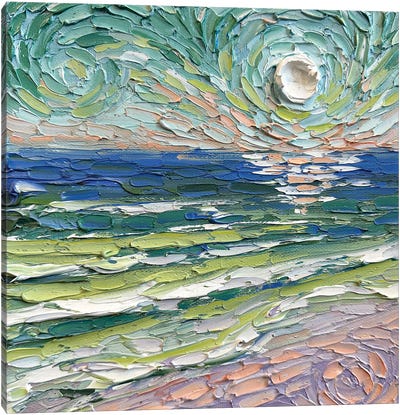 Viridescent Coast Canvas Art Print - Lisa Elley