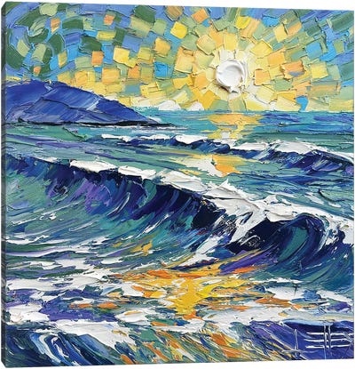 Waves Of Van Gogh Canvas Art Print - Lisa Elley