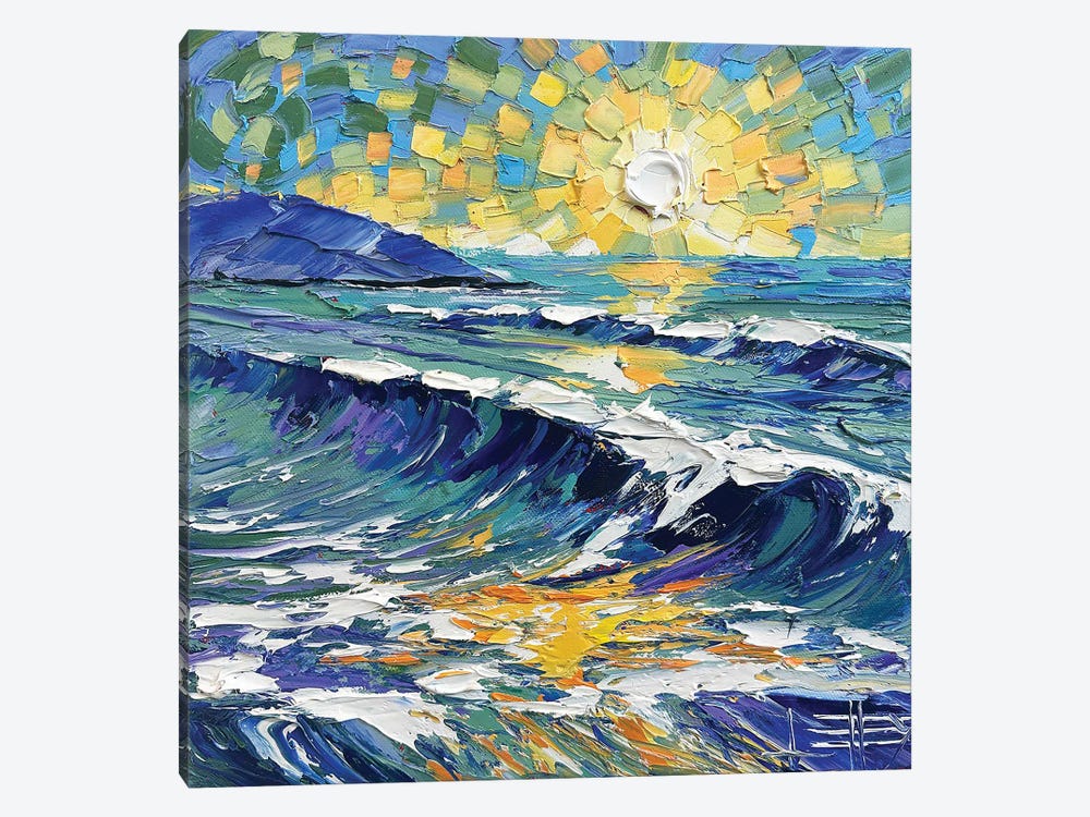 Waves Of Van Gogh by Lisa Elley 1-piece Canvas Artwork