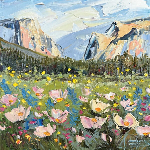Palette Knife Prints: Wildflower Bloom by Lisa Elley