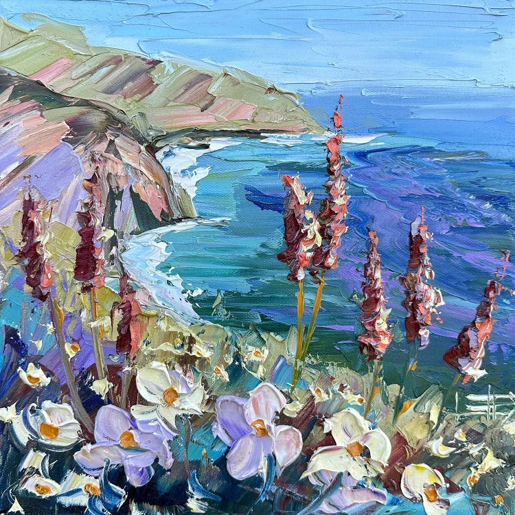 Lavender Coastal Hues by Lisa Elley wall art