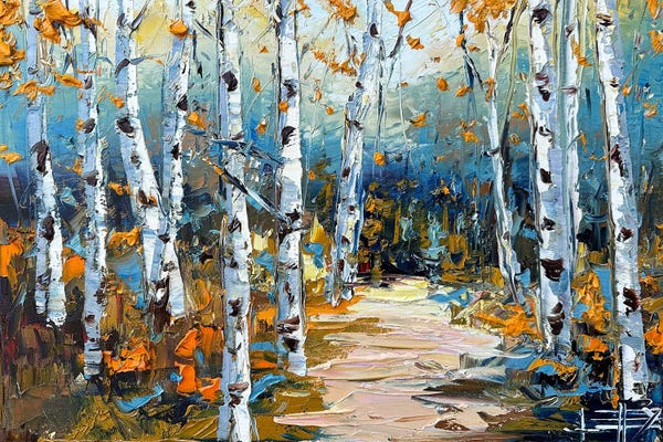 Palette Knife Prints: First Of Fall by Lisa Elley