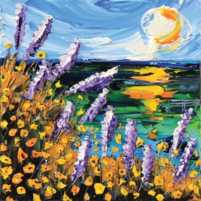 Monterey Bay Lupine by Lisa Elley framed wall art