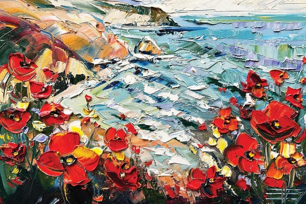 Poppies: Coastal Ember by Lisa Elley