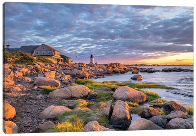 Annisquam Lighthouse I, Gloucester, Massachusetts, USA Canvas Art Print - Nautical Scenic Photography