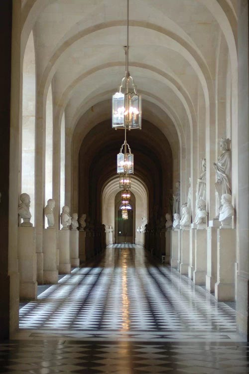 Hallway Of Statues, Palace Of Versailles, Ile-de-France, France by Lisa S. Engelbrecht wall art