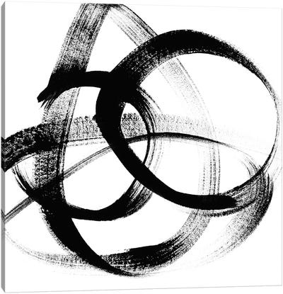 Follow Me II Canvas Art Print - Black & White Abstract Art
