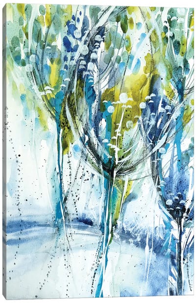 Blue Trees Canvas Art Print - Lesia Binkin