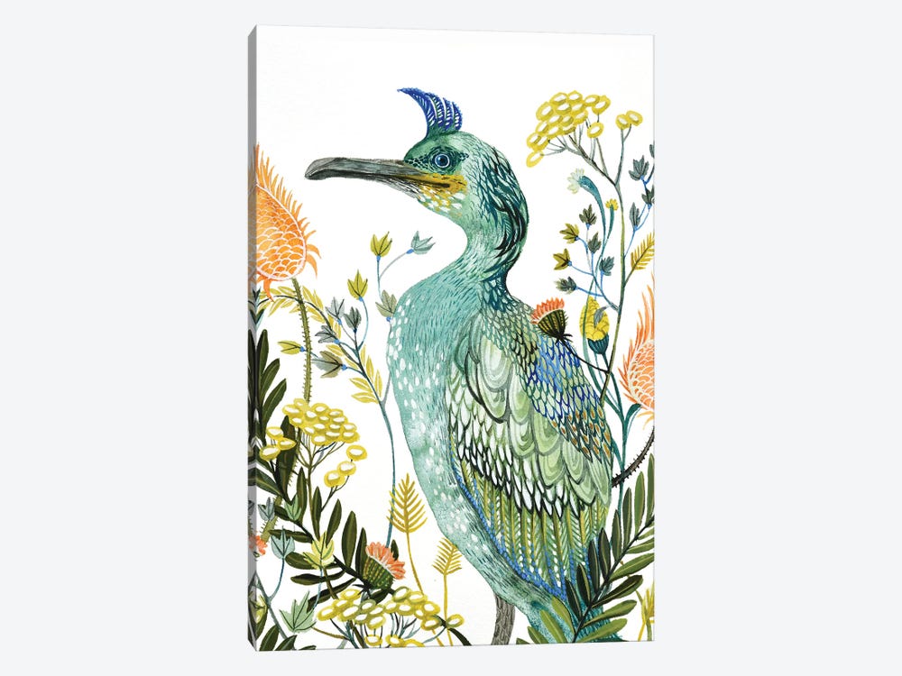 Green Bird by Lesia Binkin 1-piece Canvas Print