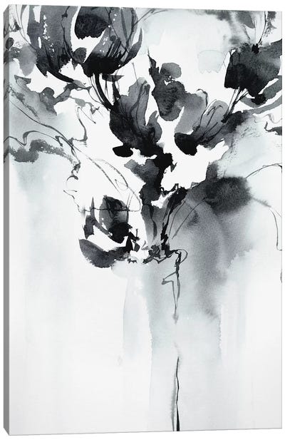 Moments I Canvas Art Print - Black & White Abstract Art