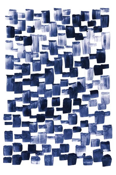 Blue Rain I by Lesia Binkin framed wall art